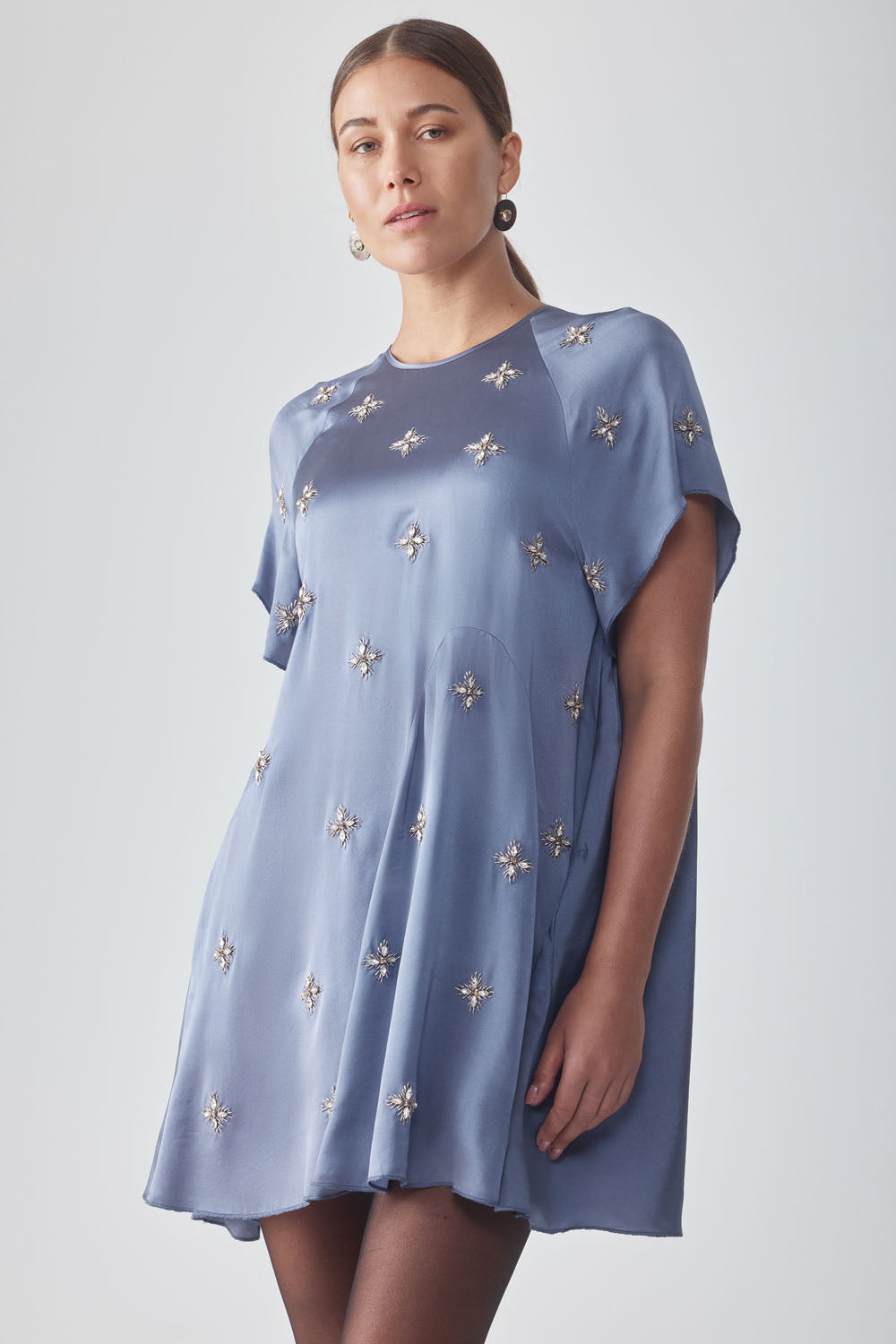 UMA MINI DRESS - PERIWINKLE