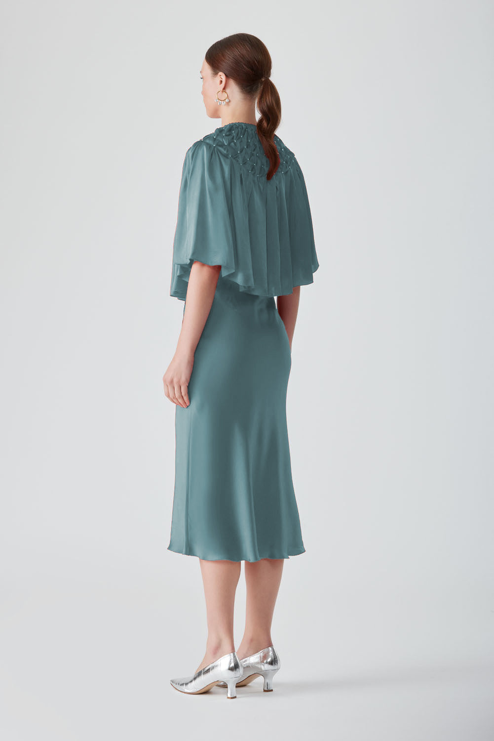 TIYA EMBELLISHED CAPE - SAXON