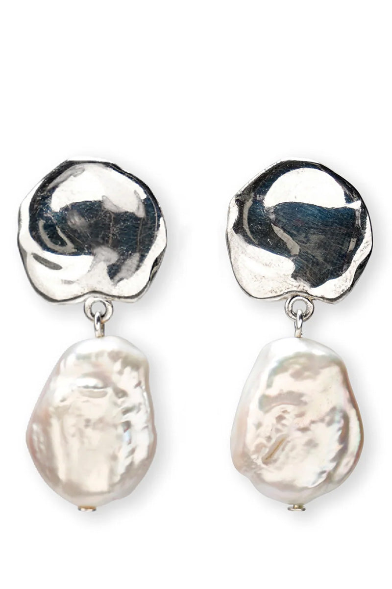 COIN REFLECTION EARRINGS IN SILVER