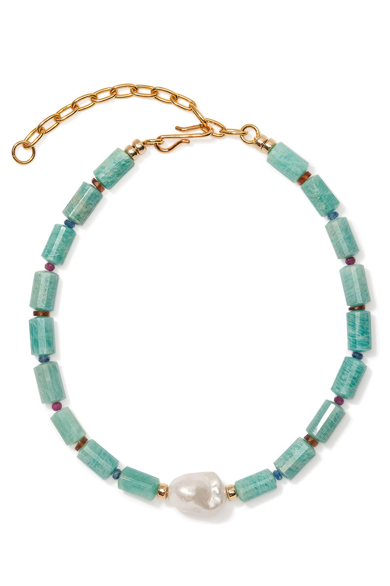 CURIO NECKLACE IN AMAZONITE