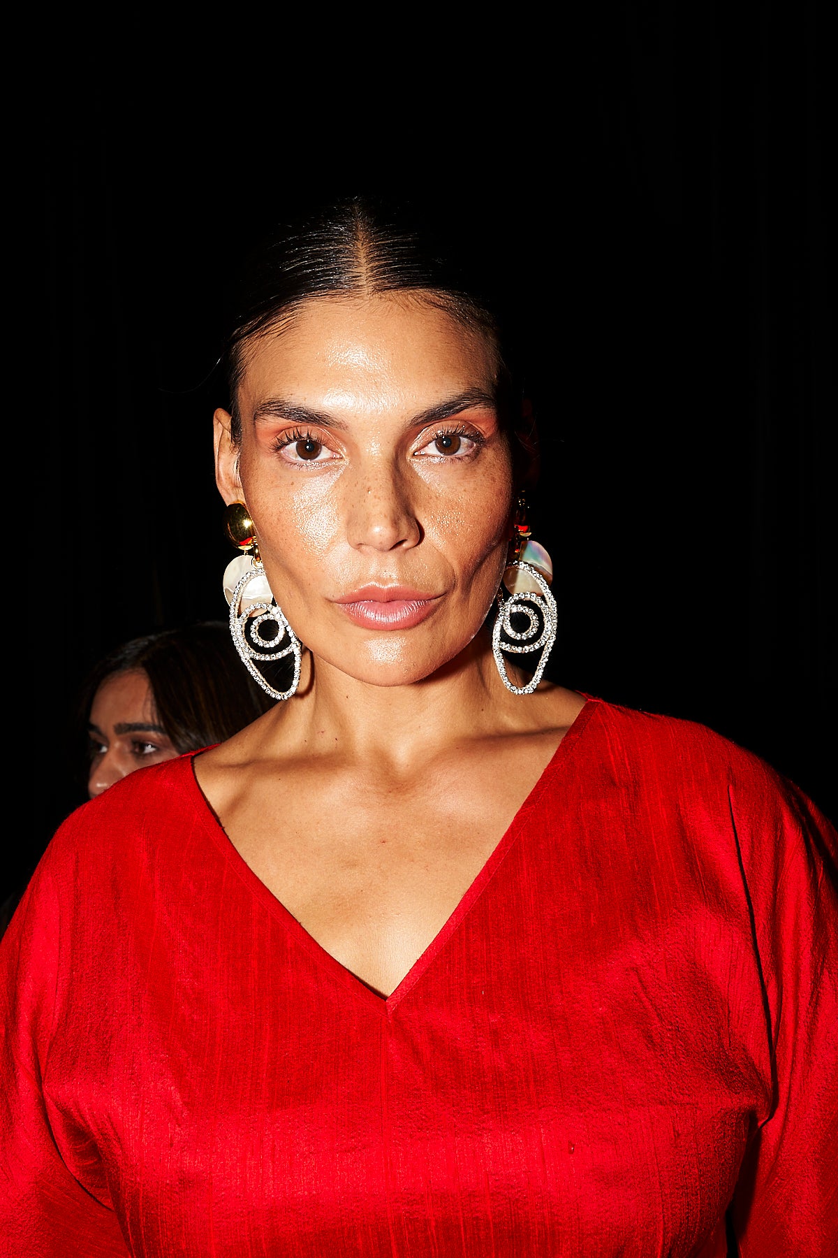 AMINA SWING SKIRT-RED CHILLI