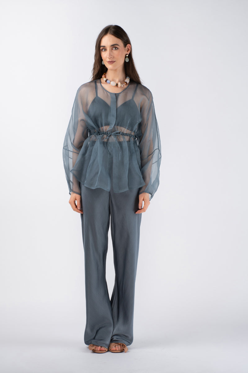 KAIA SILK PANT - DUSK