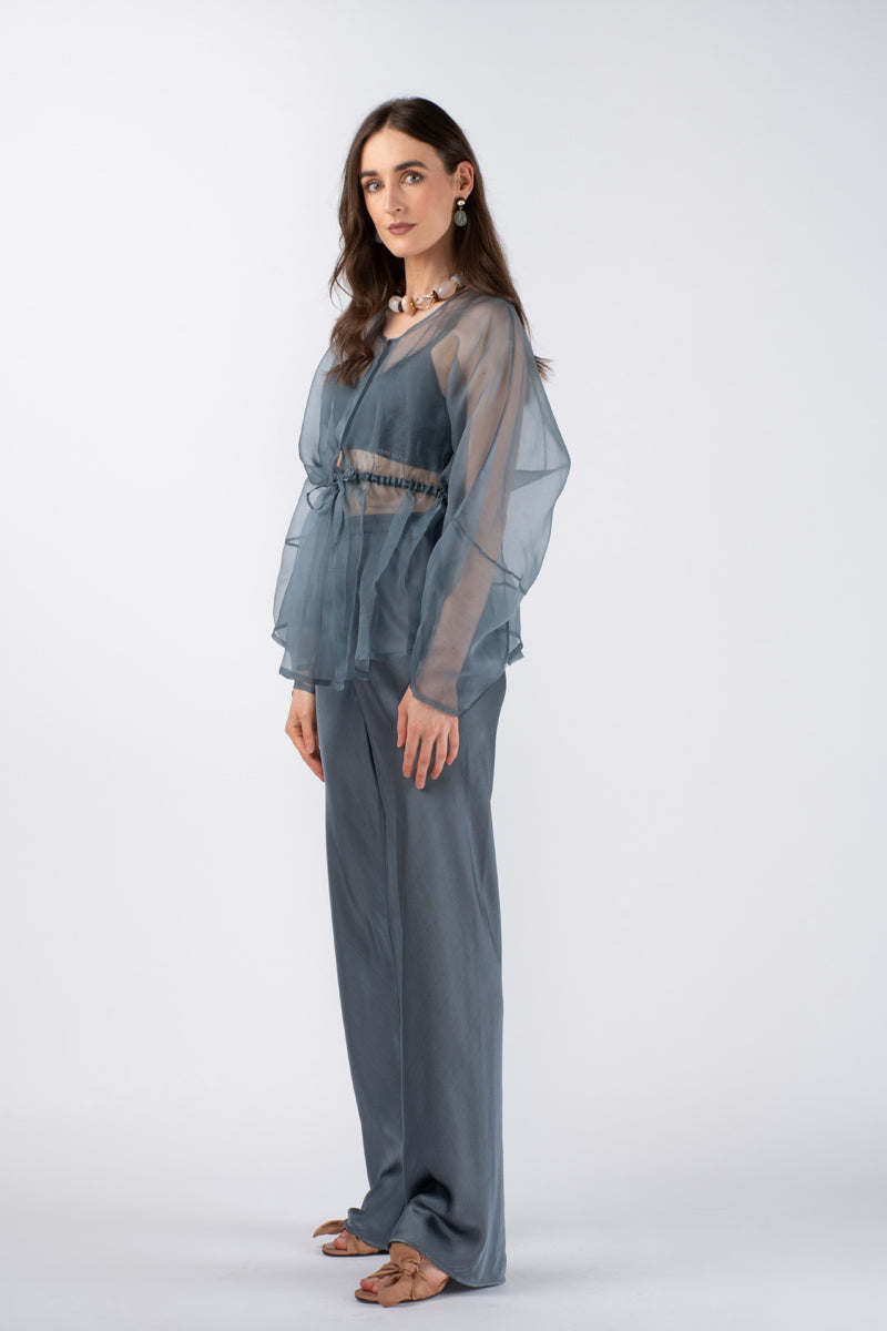 KAIA SILK PANT - DUSK