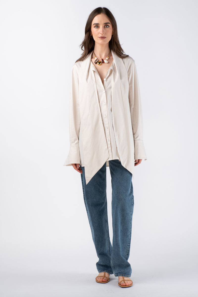 RIDA COTTON SHIRT - IVORY