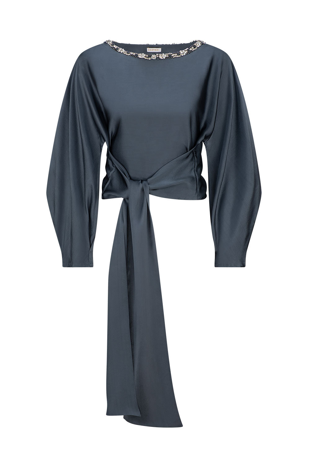 ROOHI BEADED NECK TOP - DUSK