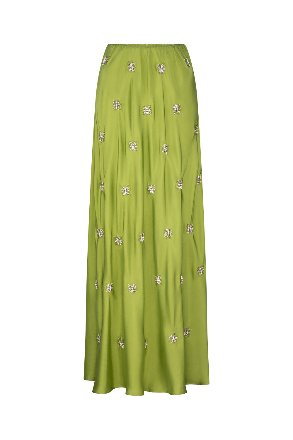 KABIRA EMBELLISHED SKIRT - CITRON