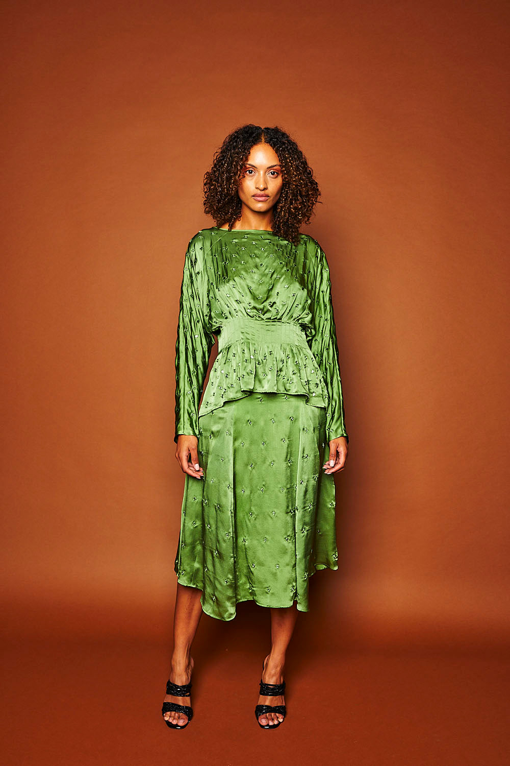 RAI MIRROR SKIRT - FERN