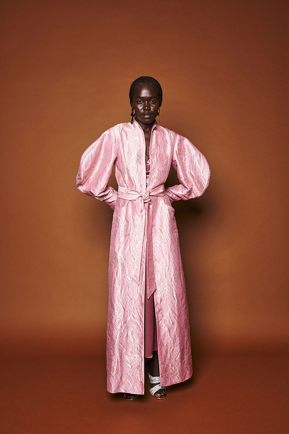 HERITAGE MAXI COAT-PINK SALT