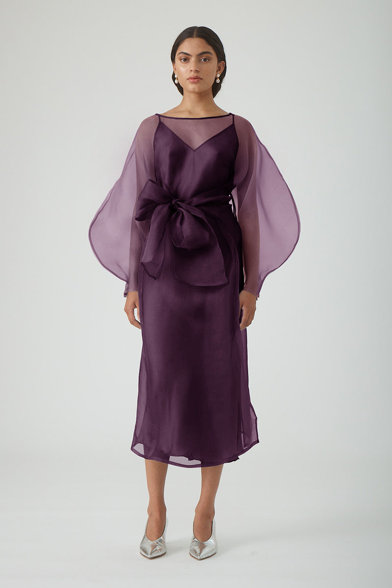 LIBA DRESS - AUBERGINE