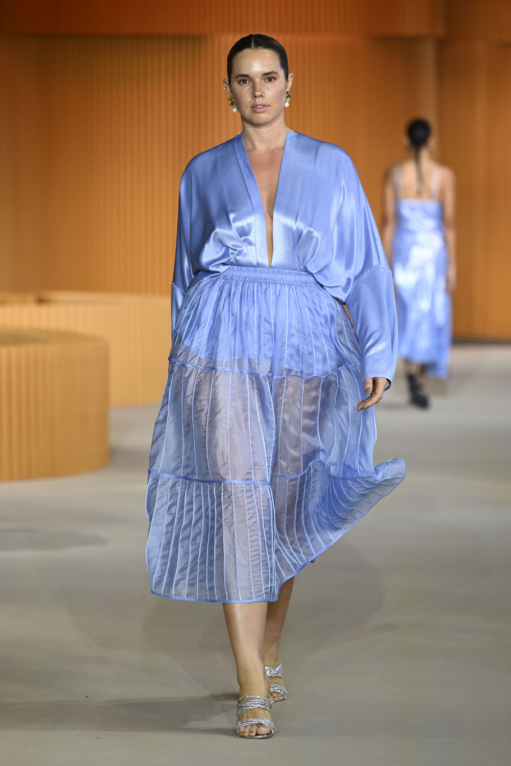 AFAF HAND-PIPED SKIRT - RIVER