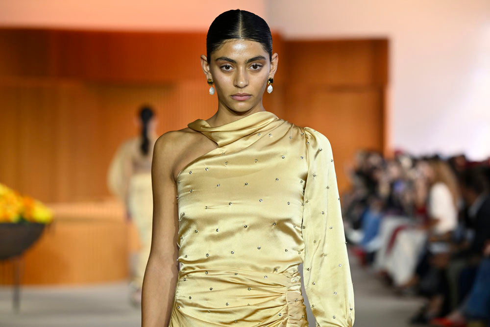 SHIA EMBELLISHED TOP - SAFFRON