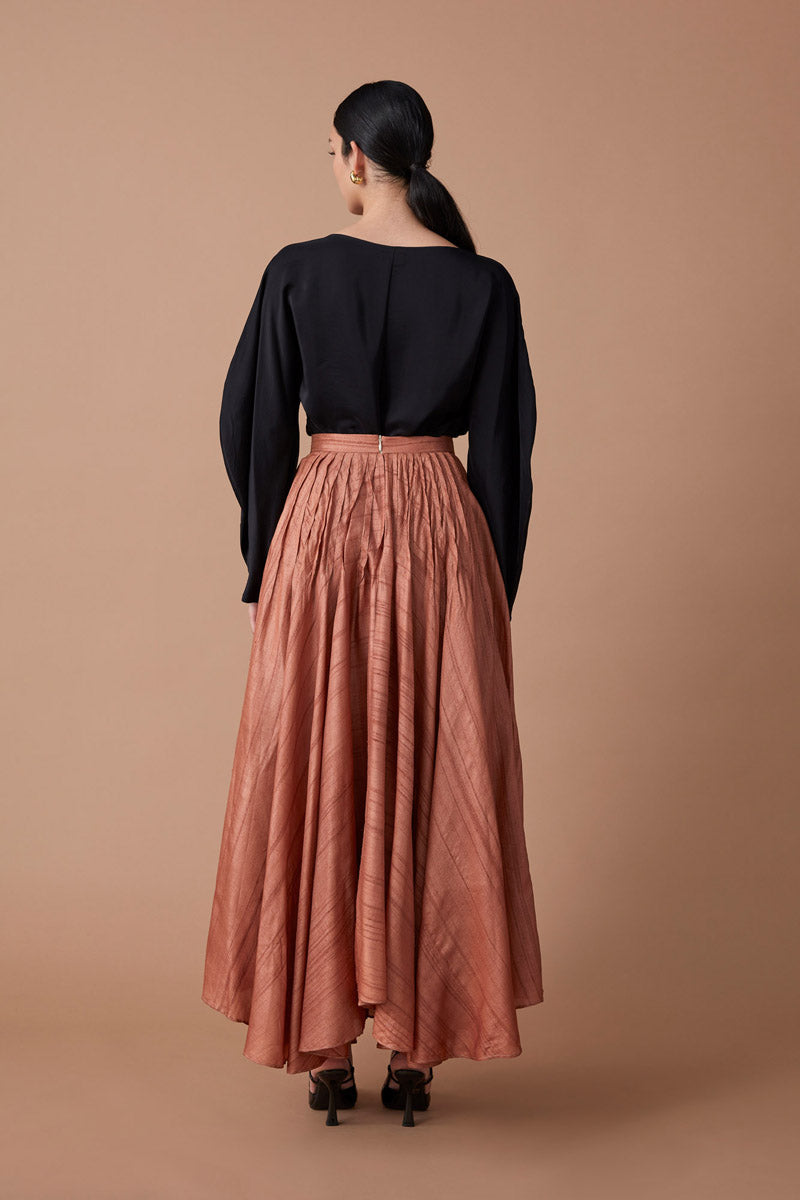 AMINA SWING SKIRT - TERRACOTTA