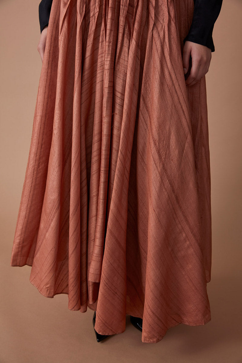 AMINA SWING SKIRT - TERRACOTTA