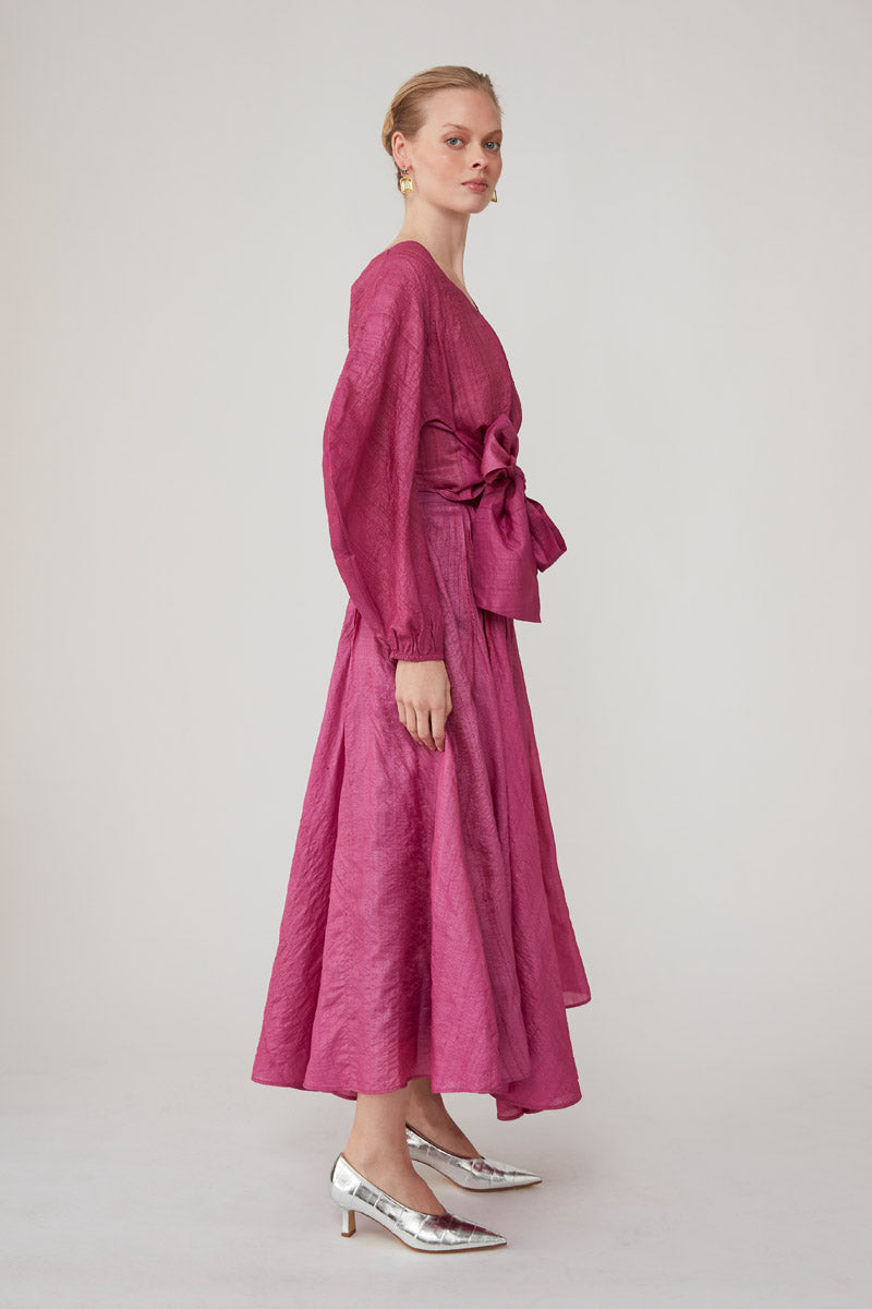RUHANI WRAP TOP - ORCHID