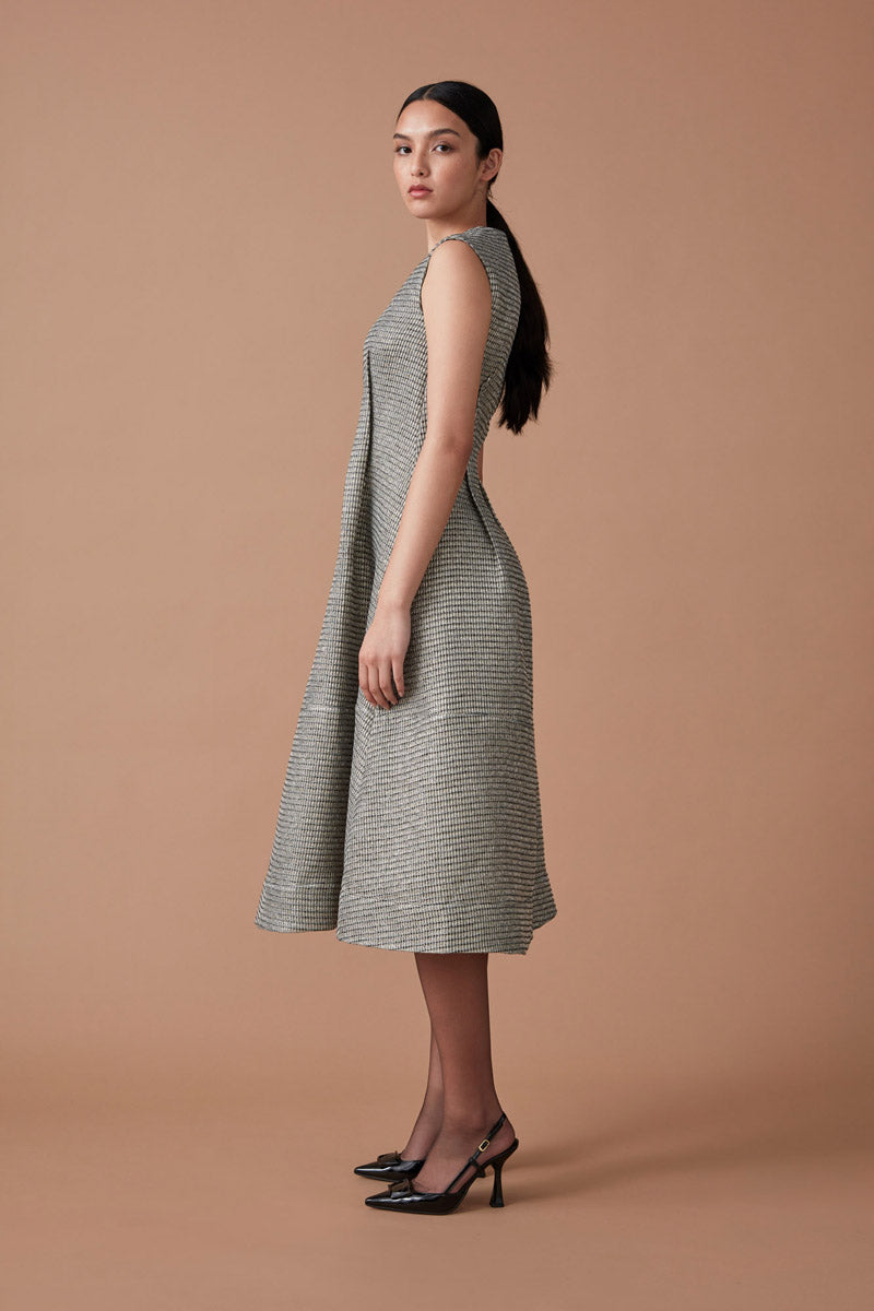 BIDA MIDI DRESS - SILVER