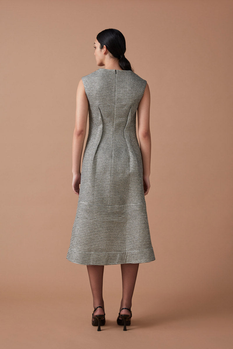 BIDA MIDI DRESS - SILVER