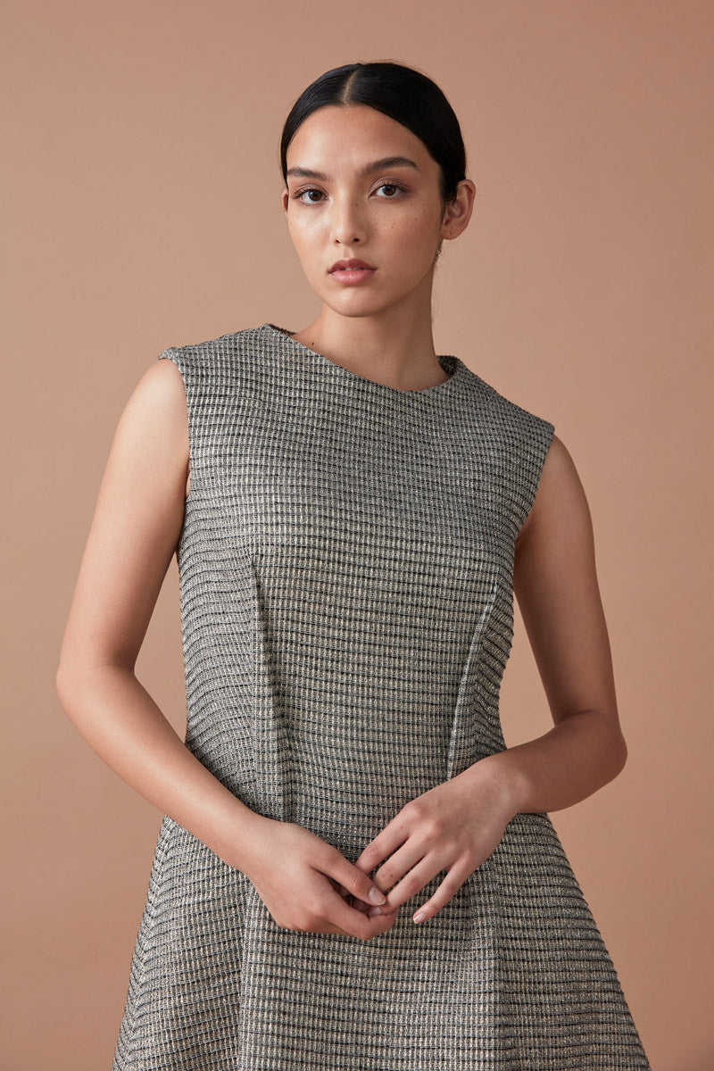 BIDA MIDI DRESS - SILVER