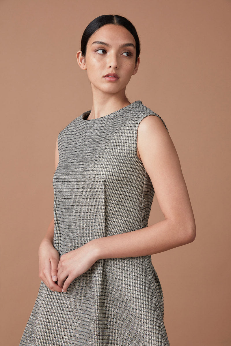 BIDA MIDI DRESS - SILVER