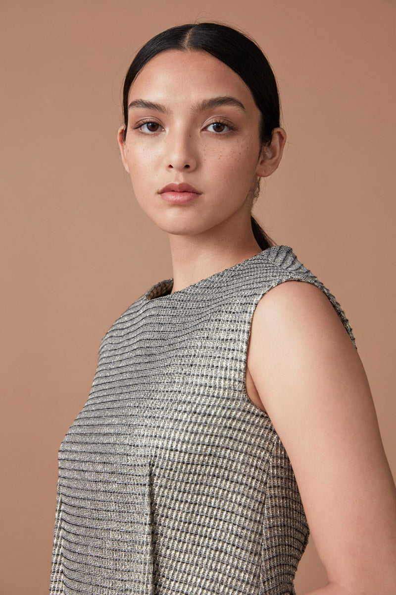 BIDA MIDI DRESS - SILVER