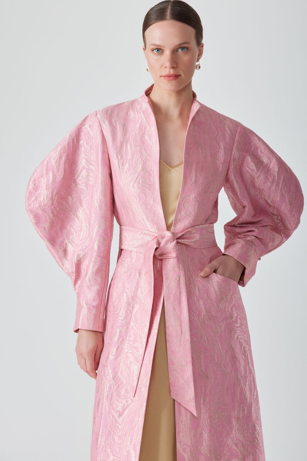 HERITAGE MAXI COAT-PINK SALT