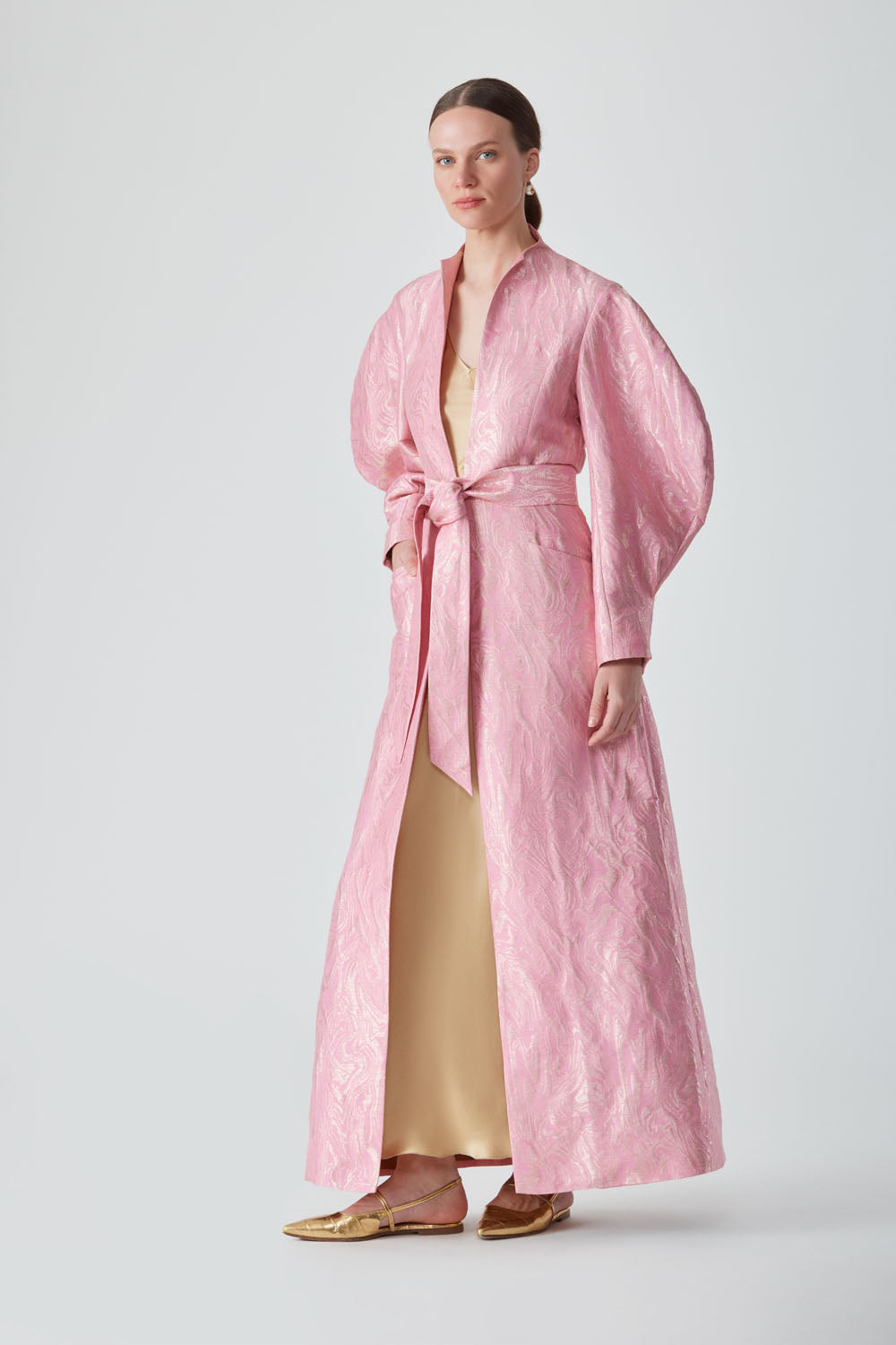 HERITAGE MAXI COAT-PINK SALT