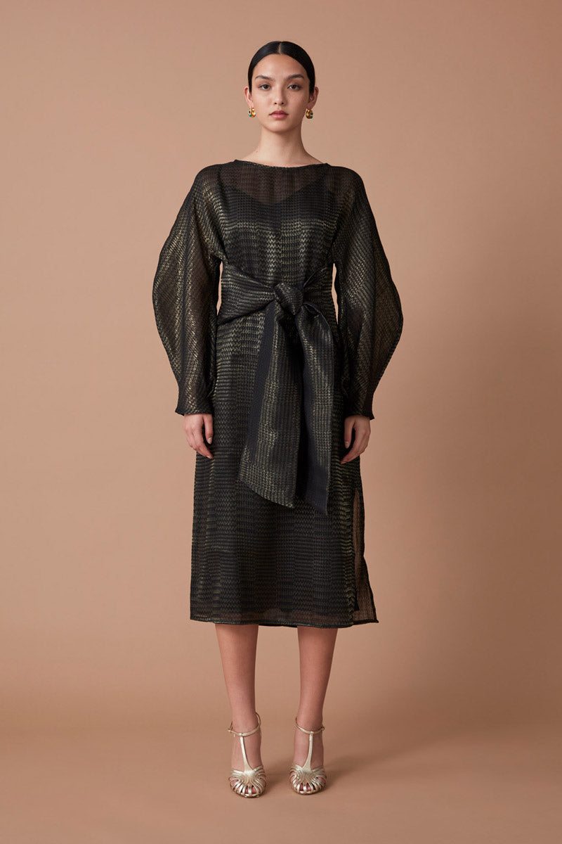 LIBA DRESS - NOIR/GOLD