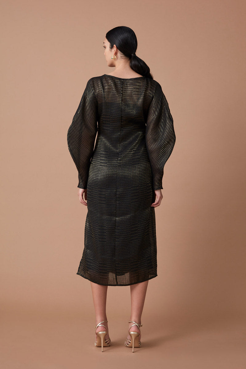 LIBA DRESS - NOIR/GOLD