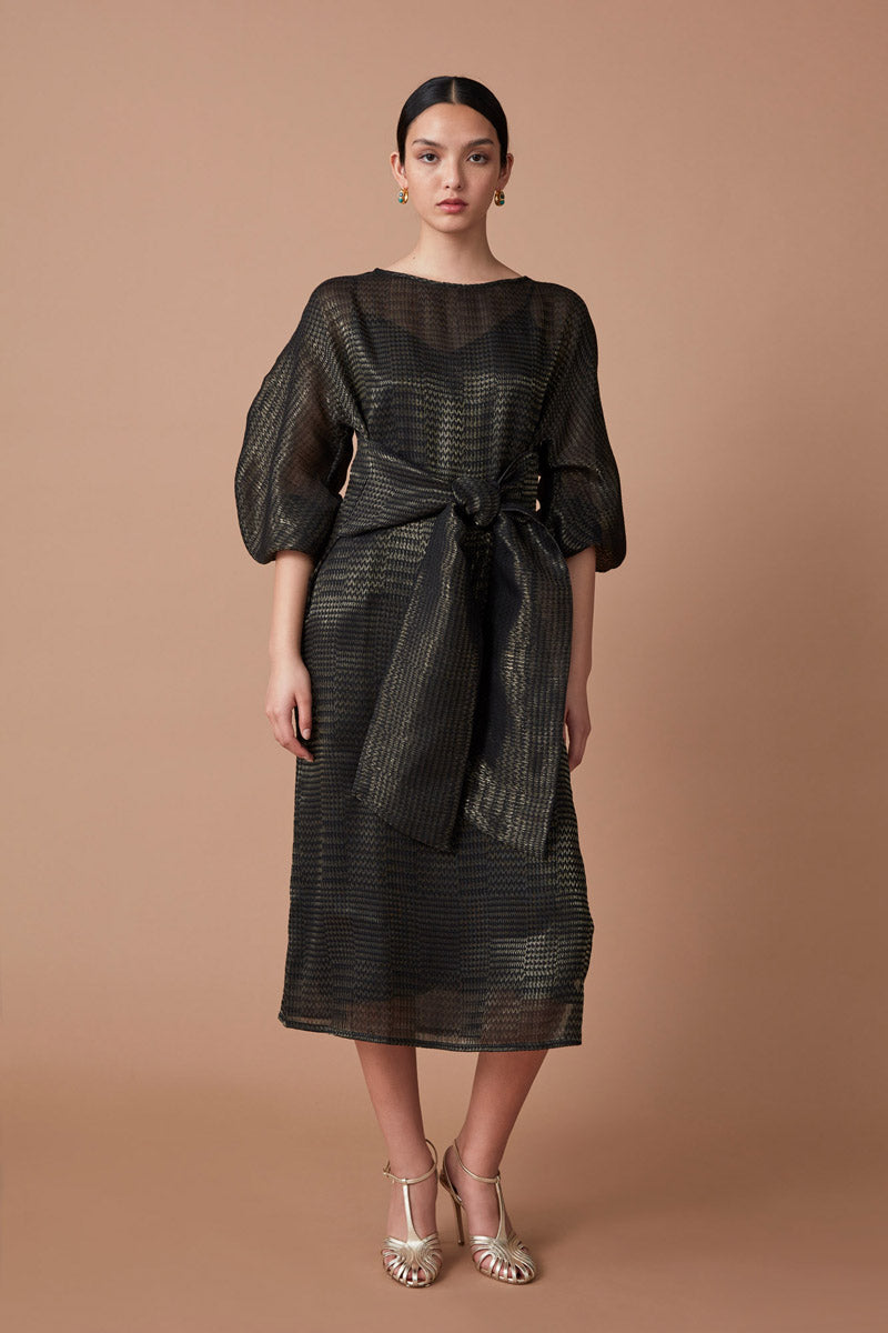 LIBA DRESS - NOIR/GOLD
