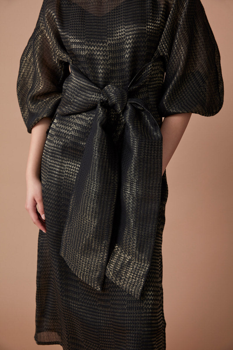 LIBA DRESS - NOIR/GOLD