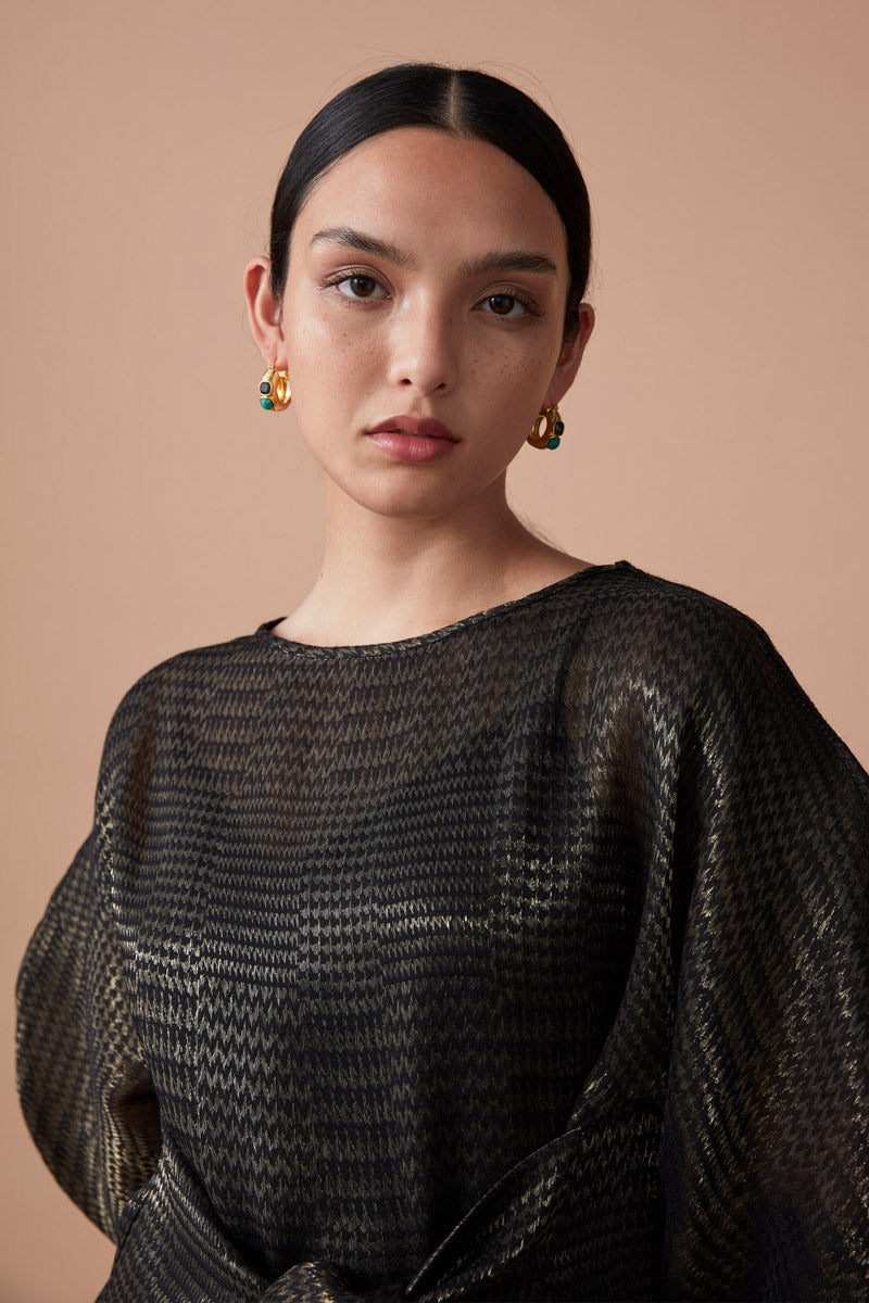 LIBA DRESS - NOIR/GOLD