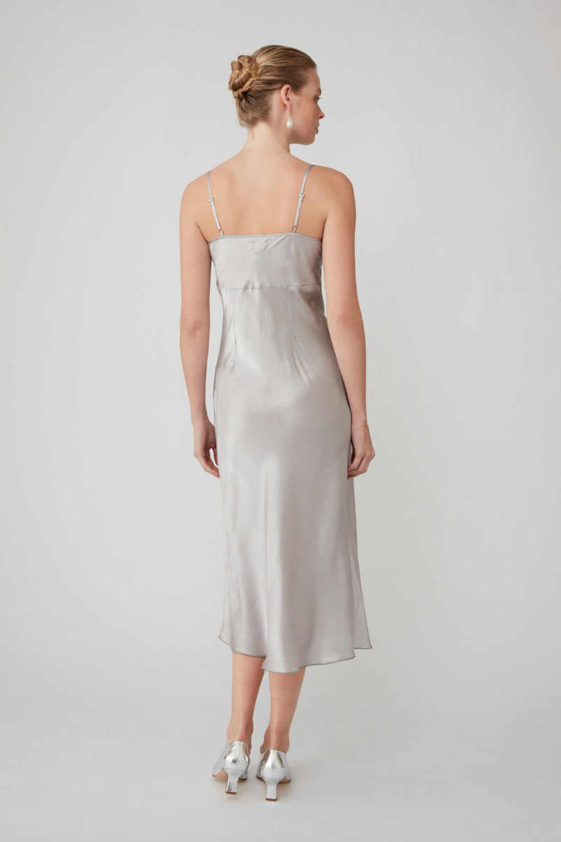 MASTANI SLIP DRESS - SILVER