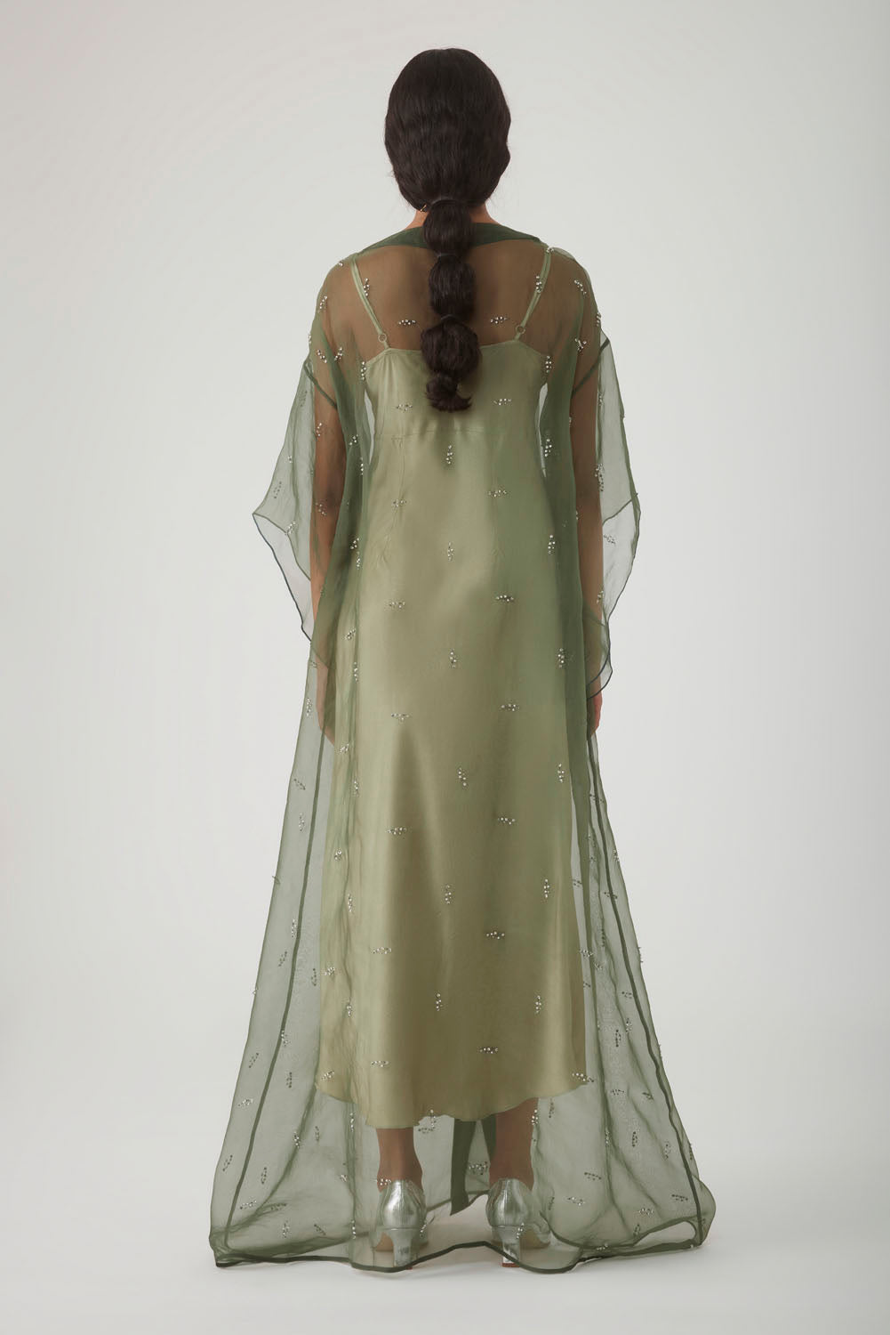 DUA EMBELLISHED KIMONO-OLIVE