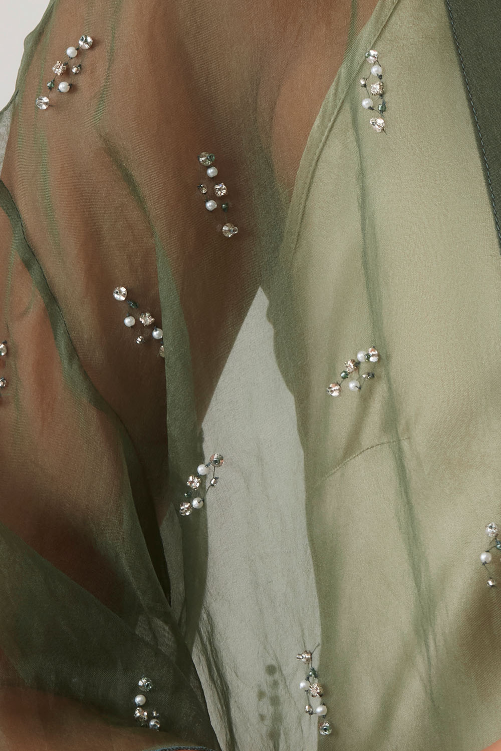 DUA EMBELLISHED KIMONO-OLIVE