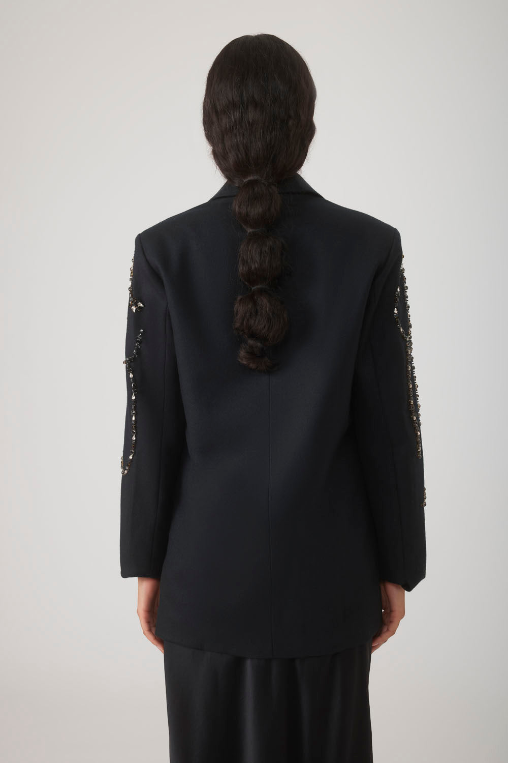 PRIYA EMBELLISHED BLAZER-NOIR