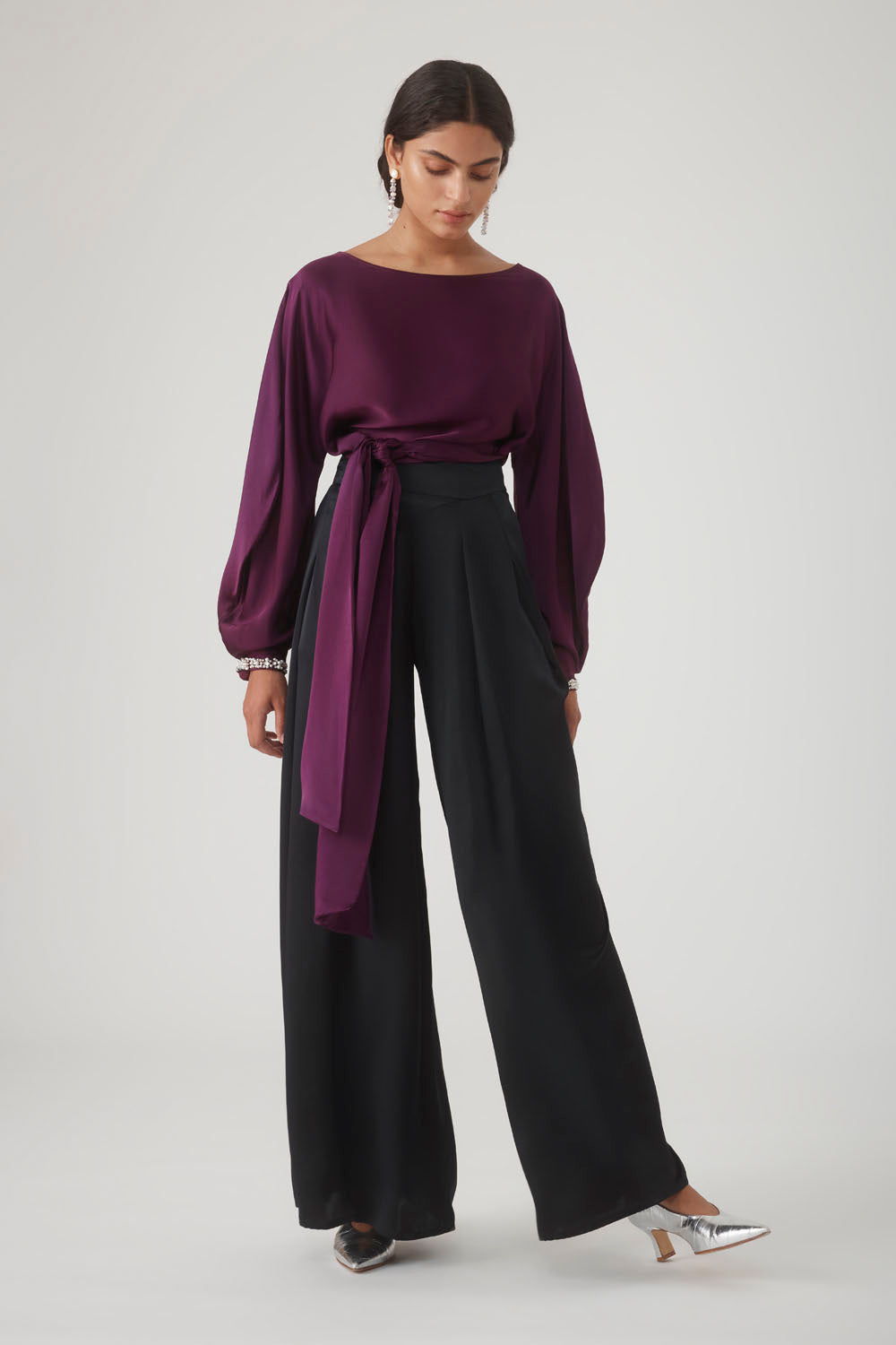 ROOHI BEADED CUFF TOP