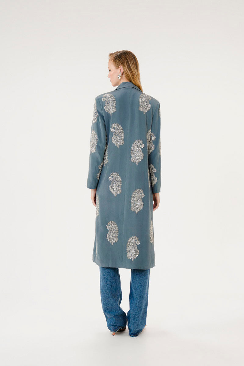 ORNATE PAISLEY COAT - DUSK