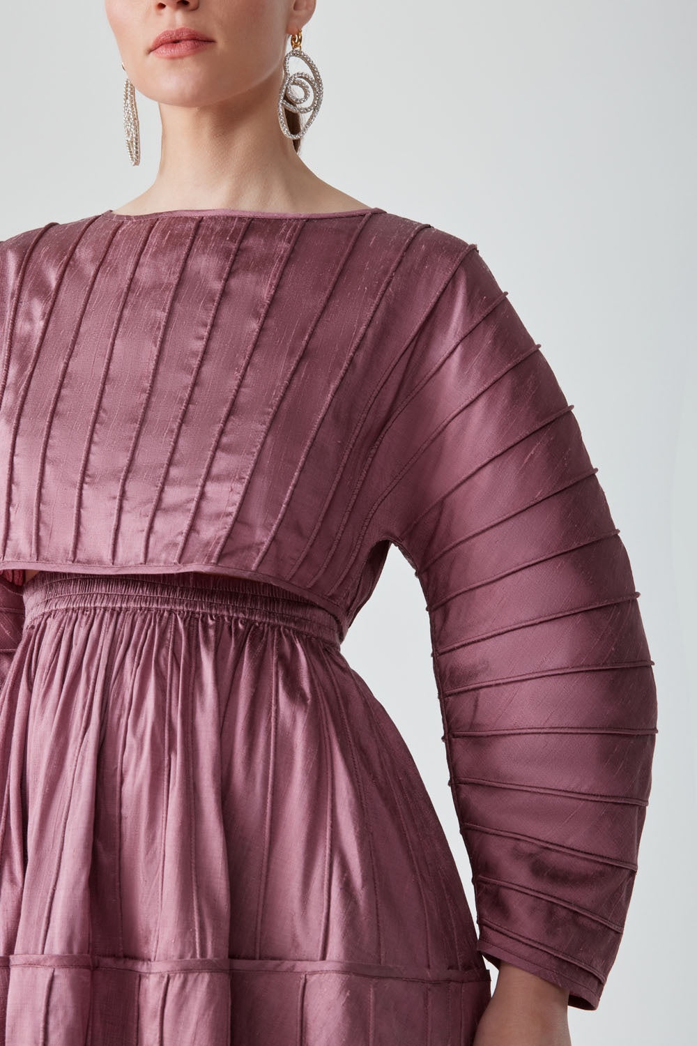 AFAF HANDPIPED SKIRT-LAVENDER
