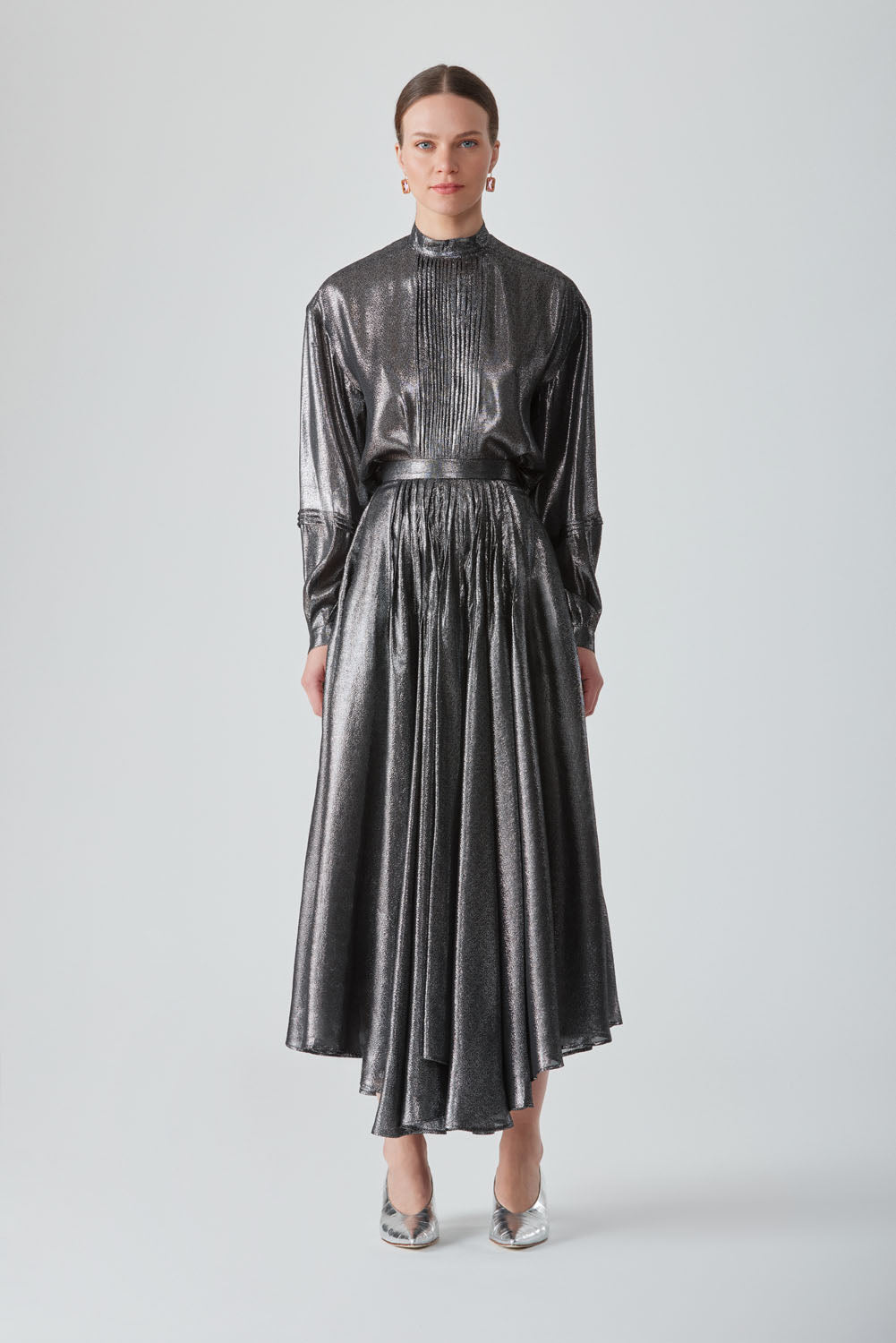 ISIR PLEATED TOP-NOIR/METALLIC