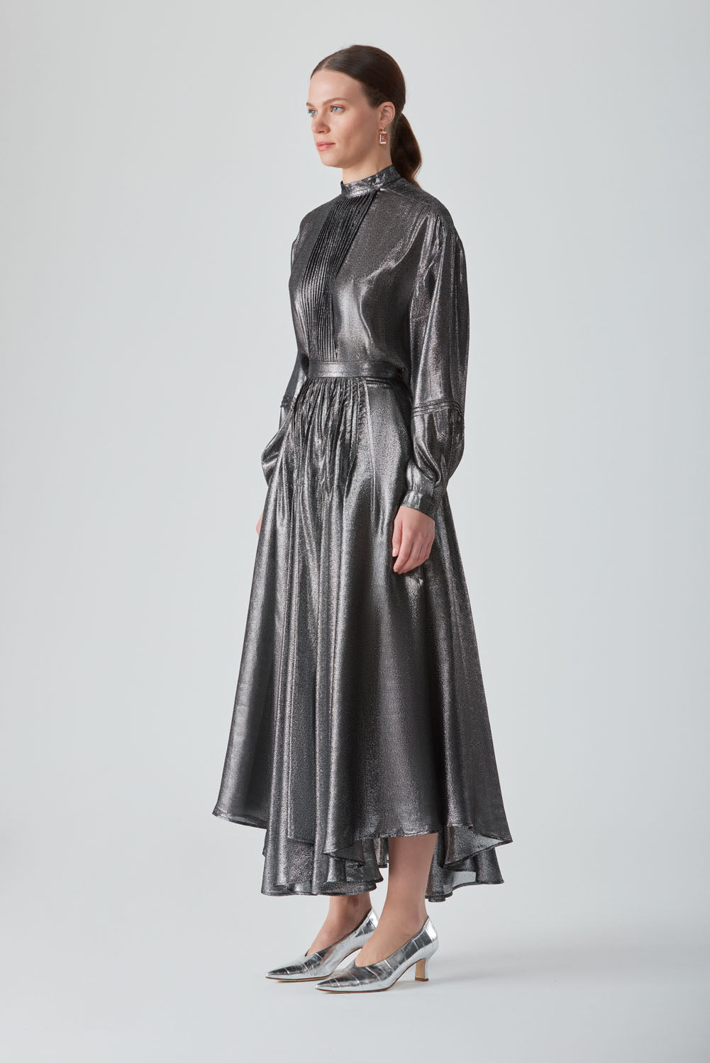 ISIR PLEATED TOP-NOIR/METALLIC