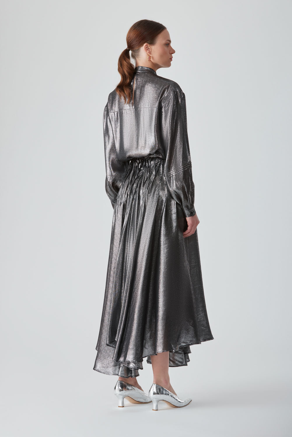 ISIR PLEATED TOP-NOIR/METALLIC