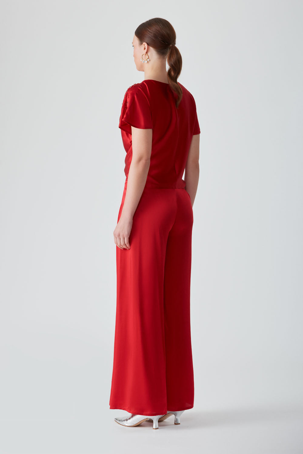 RANI EMBELLISHED WRAP TOP-RED CHILLI