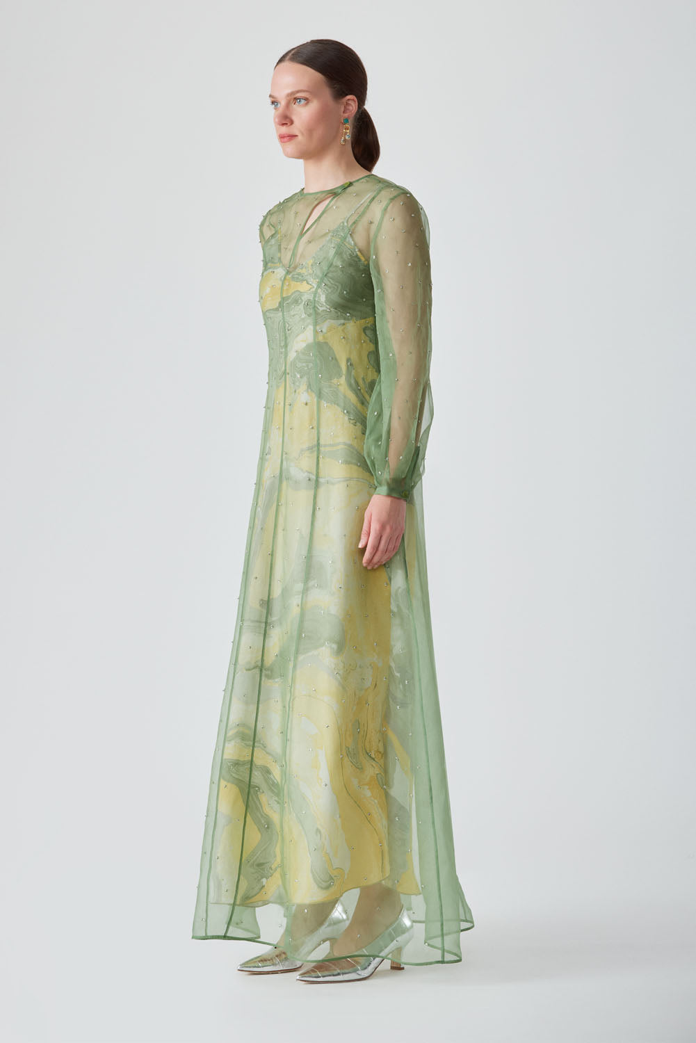 ZORA EMBELLISHED MAXI DRESS-FERN