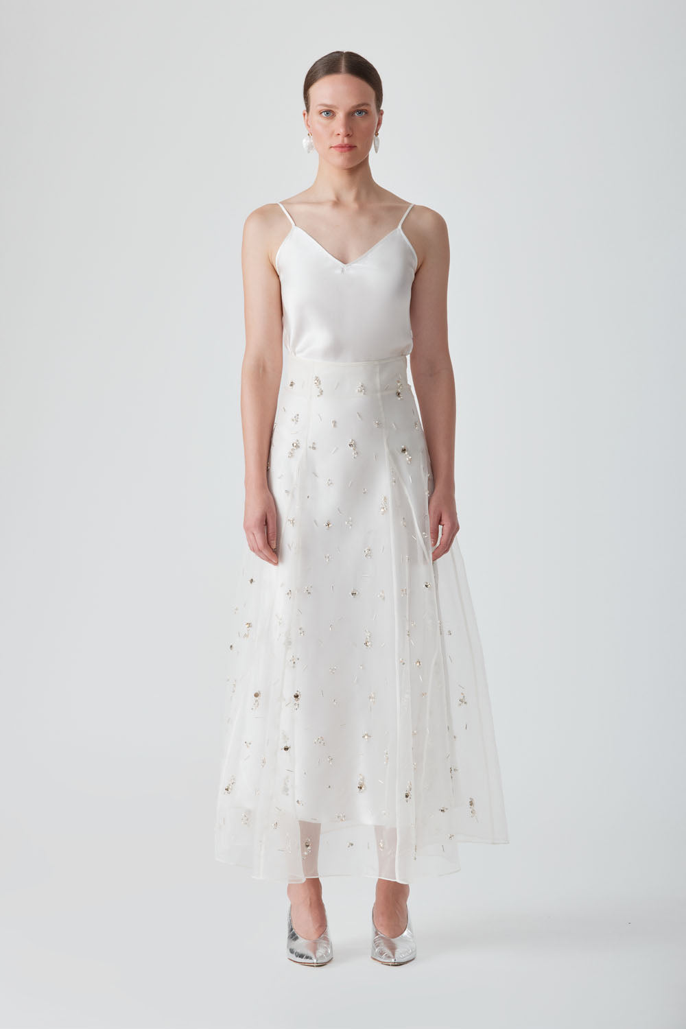 FREYA EMBELLISHED SKIRT - NOIR