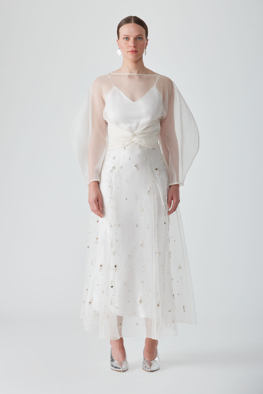 FREYA EMBELLISHED SKIRT - NOIR