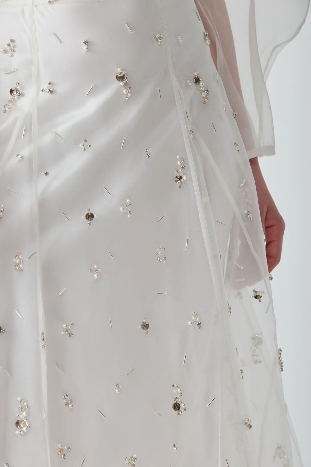 FREYA EMBELLISHED SKIRT - NOIR