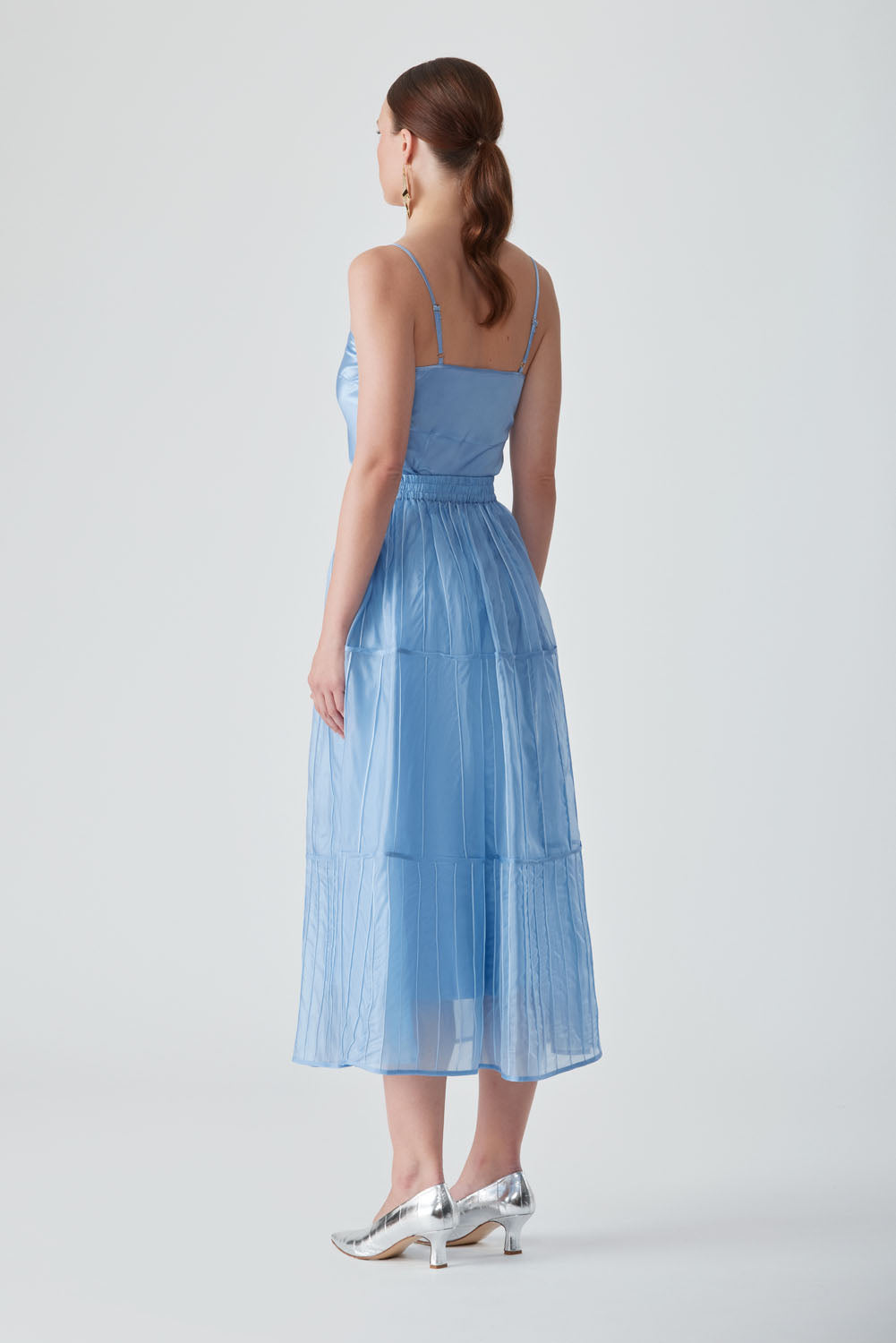 AFAF HAND-PIPED SKIRT - RIVER