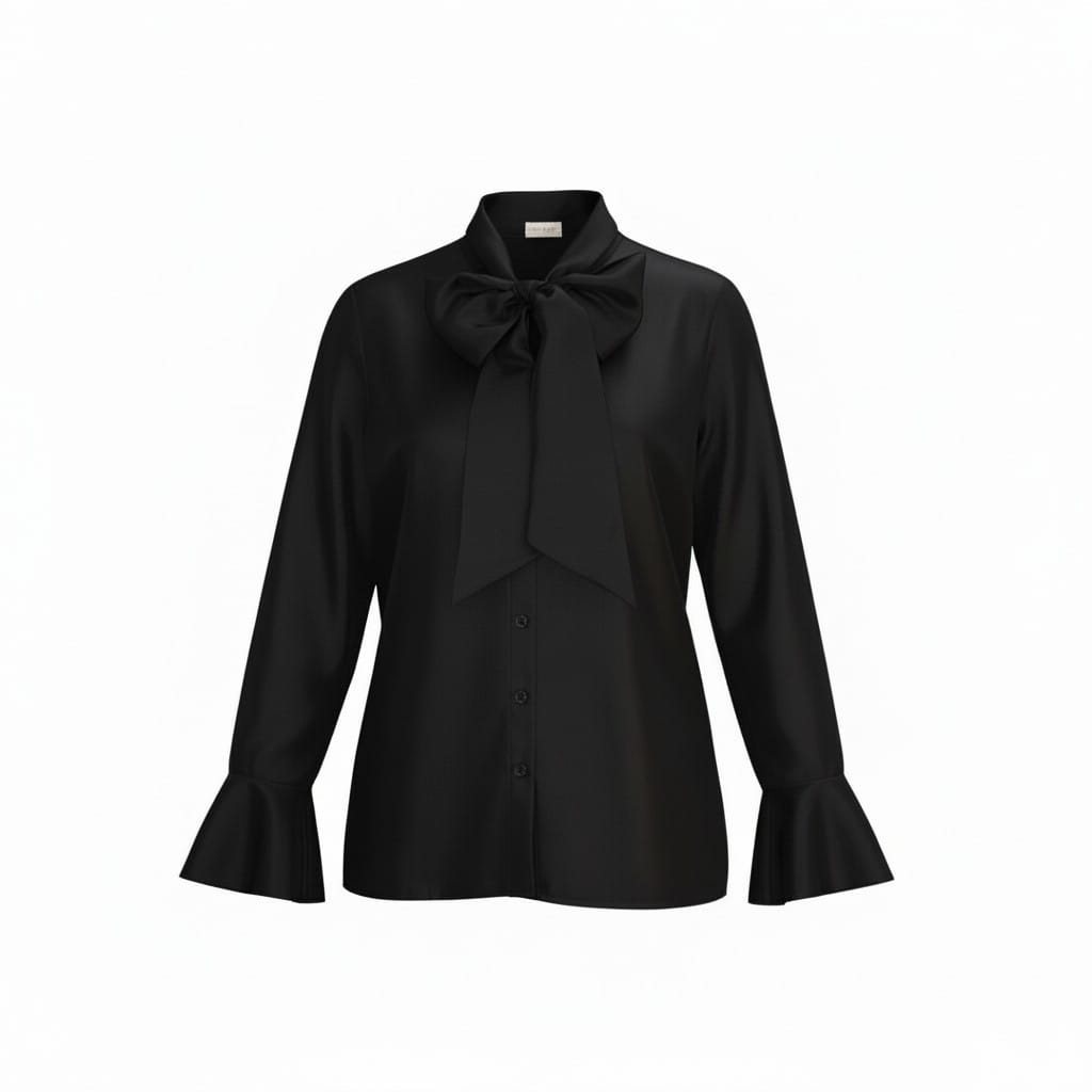 RIDA SILK TWILL SHIRT - NOIR