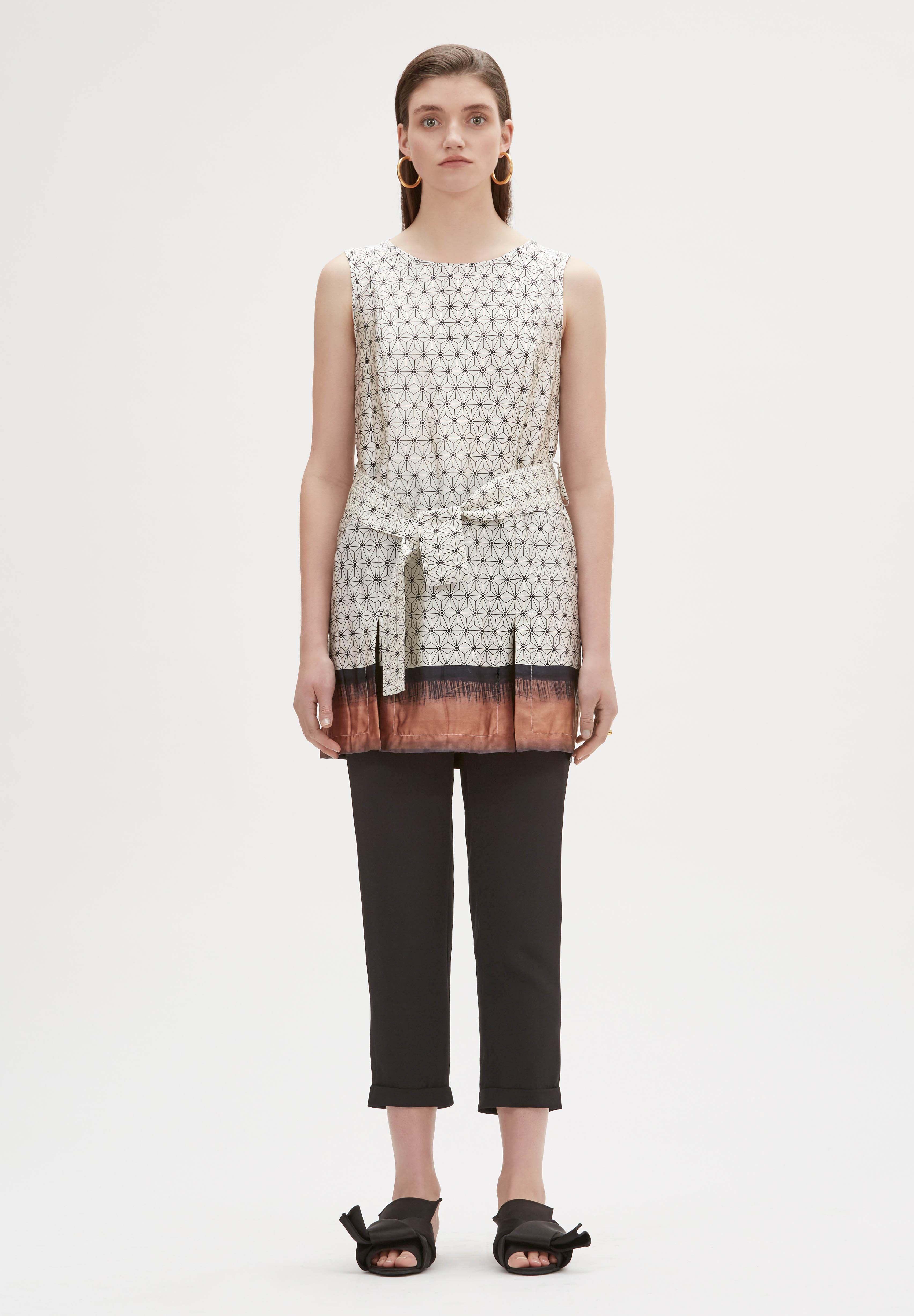 Rabab handprinted Tunic top