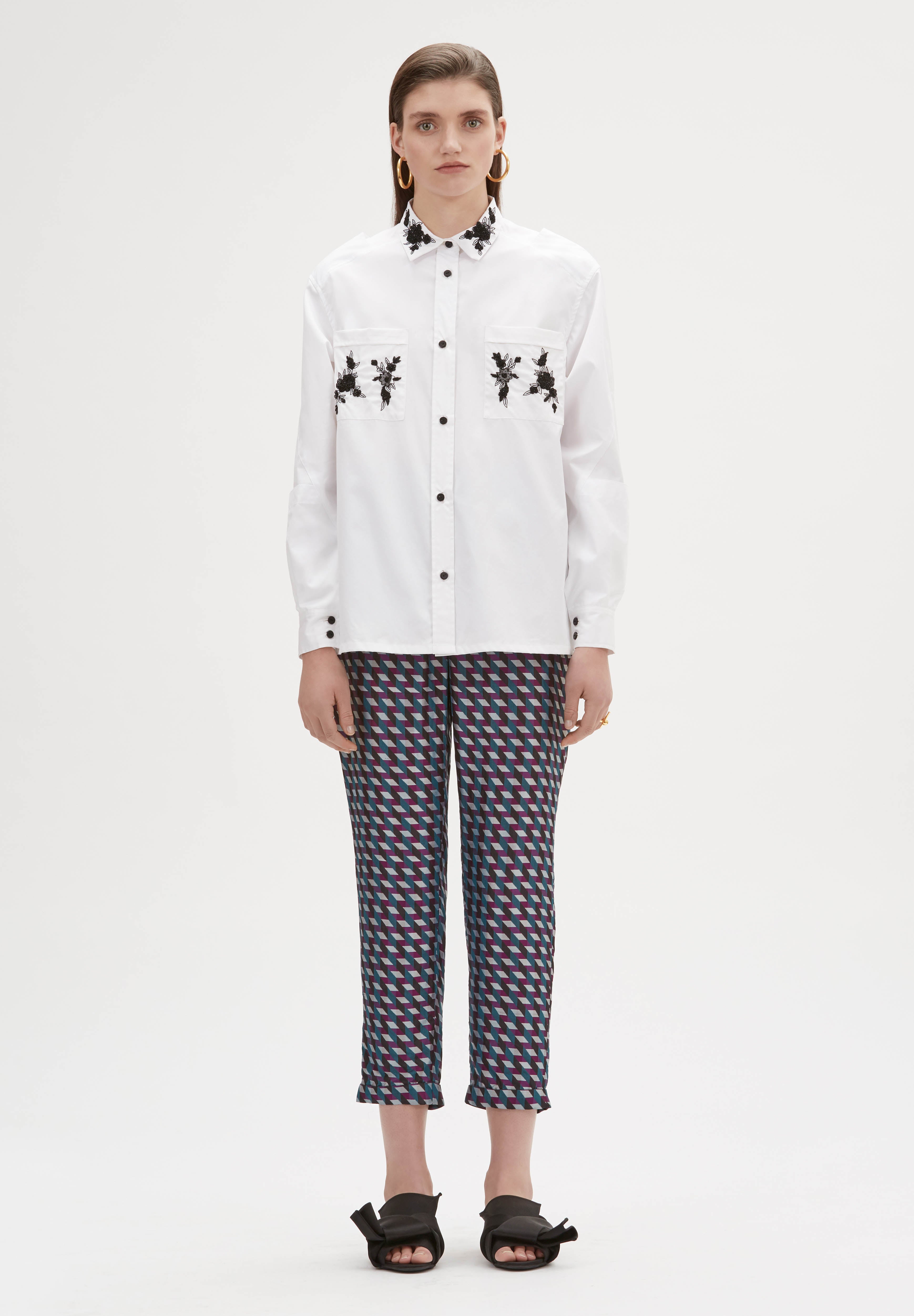 Izza handloomed slim pants