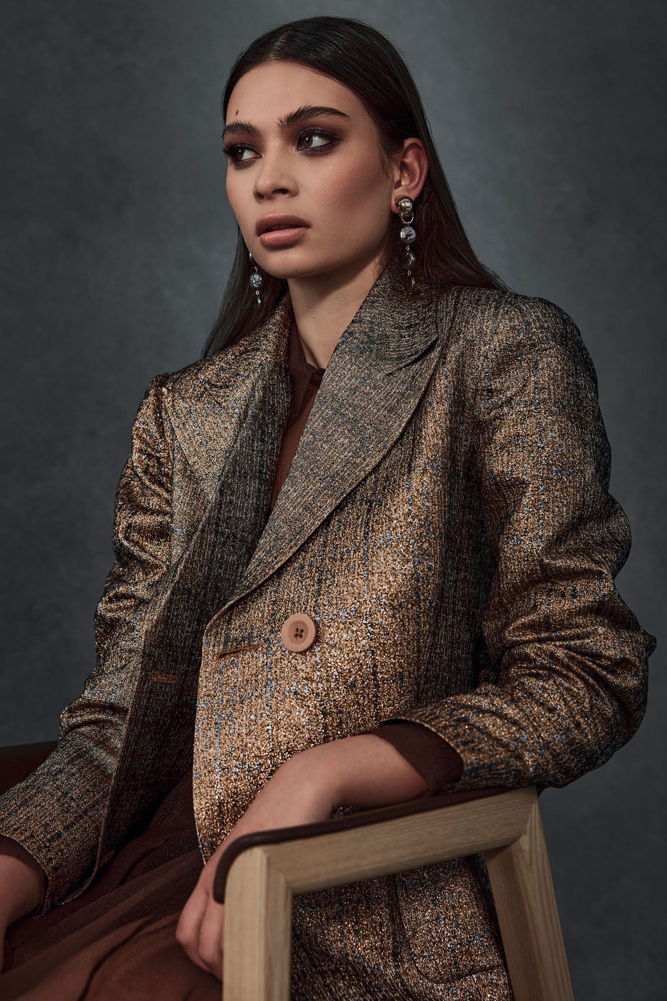 ZARINA BLAZER - GOLD
